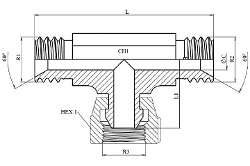 Тройник BSP 1/2" (Ш-Г-Ш)