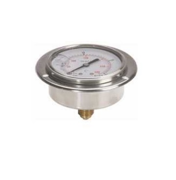 Манометр фланцевый D100 мм 160 Bar с осевым штуцером G 1/2"