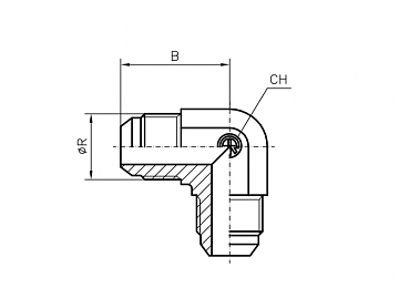 УГЛОВОЙ АДАПТЕР 90° MALE JIC 37° - MALE JIC 37°